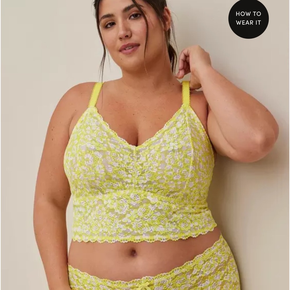 Torrid Lace Bralette in Yellow